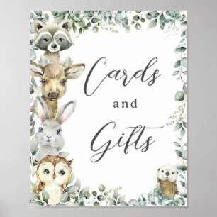 Poster Végétation rustique Bois Animaux Cartes et Cadeaux