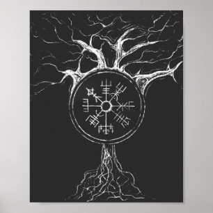 Poster Vegvisir Tree Of Life