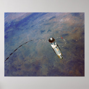 Poster Véhicule d'accueil cible Agena vue de Gemini 12