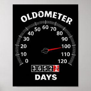 Poster véhicule de 100e anniversaire oldomètre de zéro à