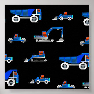 Poster véhicule de construction