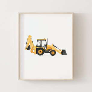 Poster Véhicule de construction Chargeuse pelleteuse arri