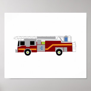 Poster Véhicule d'urgence pour camion à feu