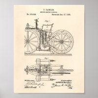 Véhicule motorisé 1888 Brevet Art Vieux Poivre