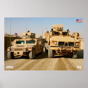 POSTER VÉHICULE PROTÉGÉ À L'AMBUSH RÉSISTANT AUX MINES