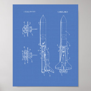 Poster Véhicule spatial Plan directeur de 1975 de l'art d