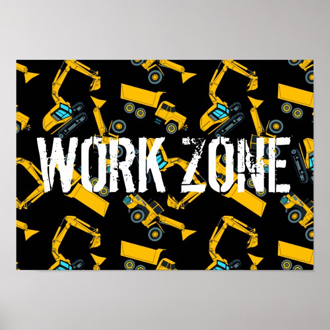 Poster Véhicules de construction (Devant)