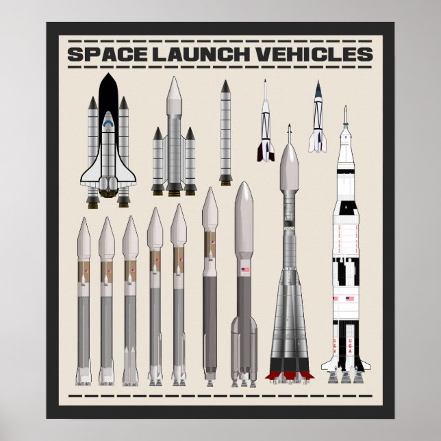 Poster Véhicules de lancement spatial (Devant)