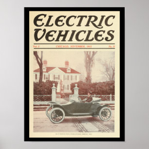 Poster Véhicules électriques Automobiles Vintage Imprimer