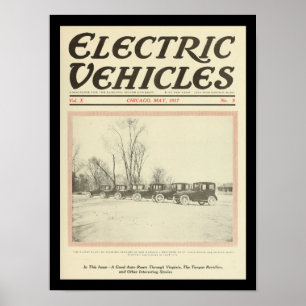 Poster Véhicules électriques Automobiles Vintage Imprimer