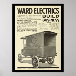 Poster Véhicules électriques Automobiles Vintage Imprimer