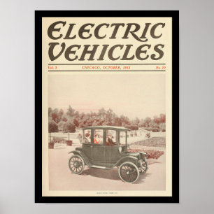 Poster Véhicules électriques Automobiles Vintage Imprimer
