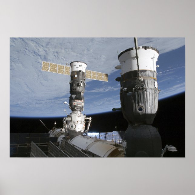 Poster Véhicules spatiaux Soyouz et Progress russes (Devant)