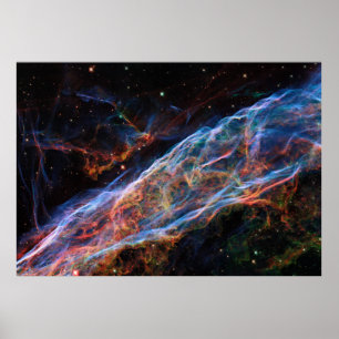 Poster Veil Nebula Supernova Reste Télescope Hubble