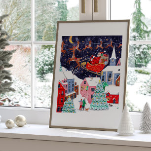 Poster Veille de Noël Village Nordique du Père Noël