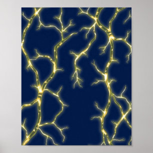 Poster Veines d'énergie en plasma électrique : Golden Bra