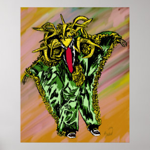 Poster Vejigante Verde