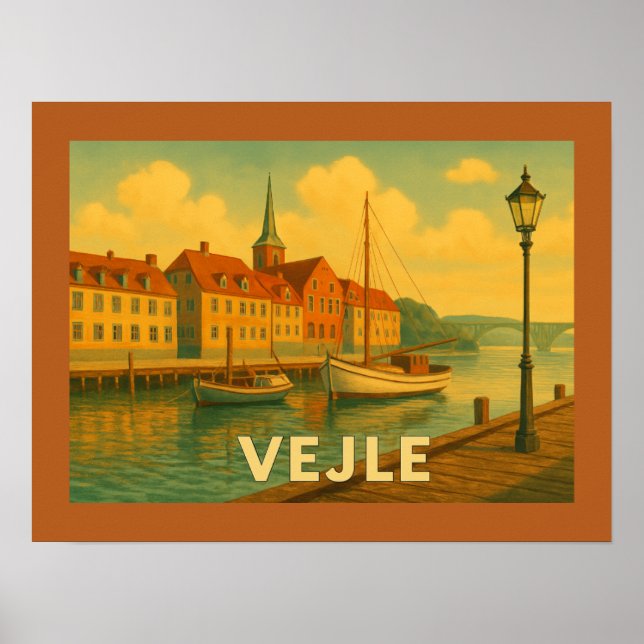 Poster Vejle Denmark Bridge (Devant)
