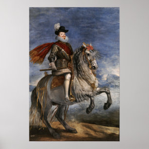 Poster Vélasquez - Philippe III à cheval 1631