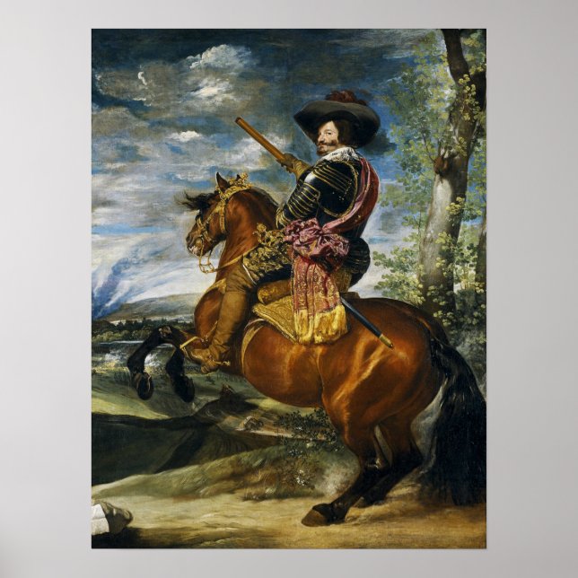 Poster Velázquez - Equestre Gaspar De Guzmán Olivares (Devant)