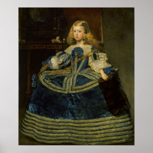Poster Velázquez - Margarita Teresa En Robe Bleue