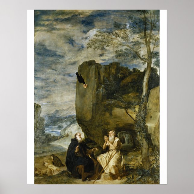 Poster Velázquez - Saint Antoine Premier Hermite Paul De (Devant)