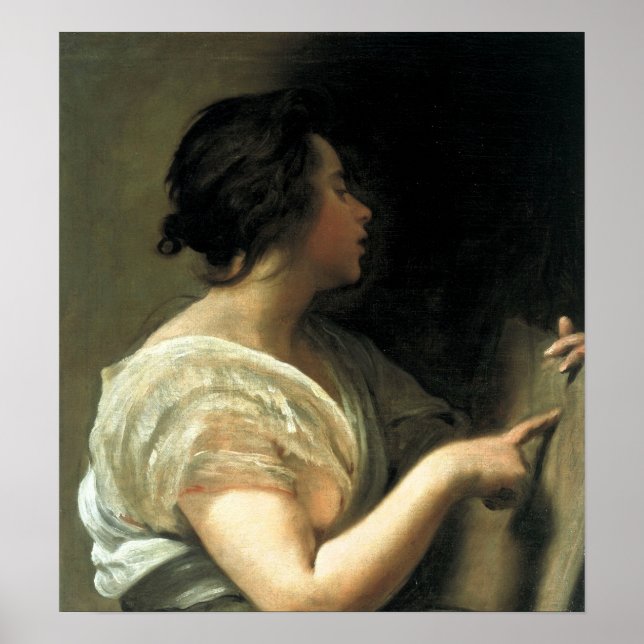 Poster Velázquez - Une Femme Dans Le Ciel Du Sibyl 1648 (Devant)