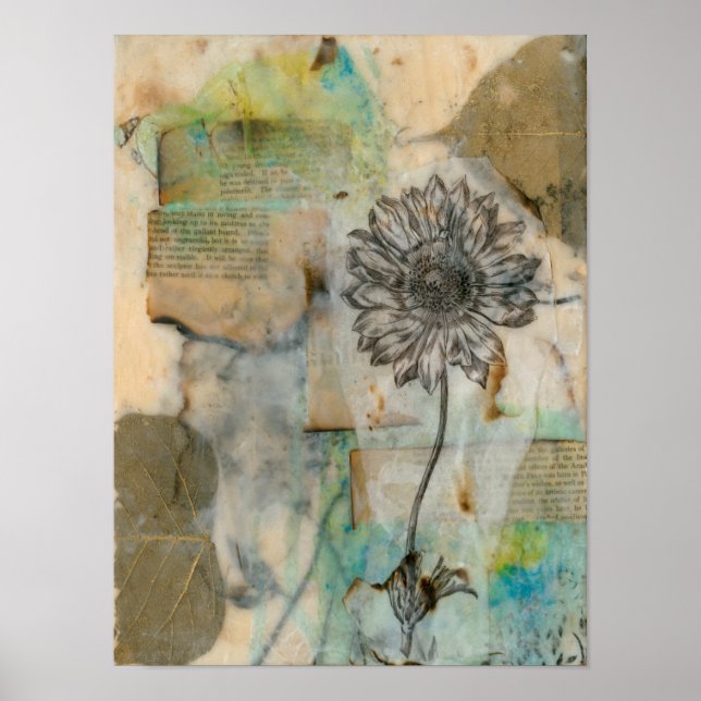 Poster Vellum Floral I (Devant)