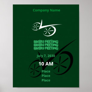 Poster Vélo à définition verte