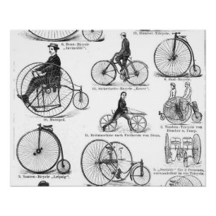 Poster Vélo à grande roue Penny Farthing