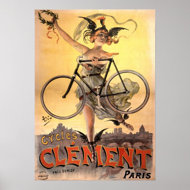 Poster Vélo Art nouveau vintage 1883 (Devant)