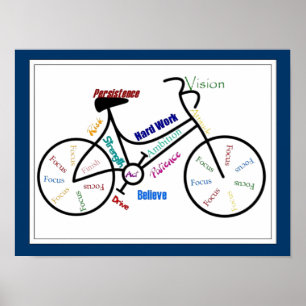 Poster Vélo, Couleur de Personnaliser du vélo, Motivation
