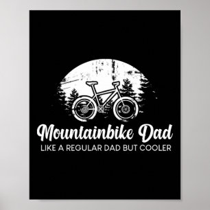 Poster Vélo Cycliste Drôle Mtb VTT Papa 