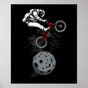 Poster Vélo de l'espace Astronaut vélo d'équitation Galax