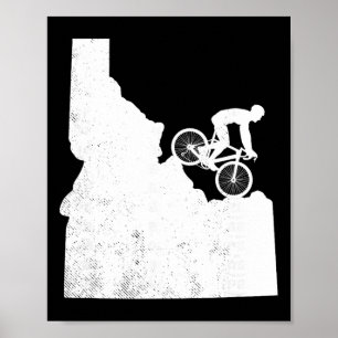 Poster Vélo de Montagne Vintage Idaho Carte de Vélo Art-