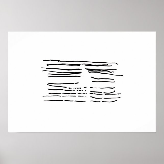 Poster Vélo fait par lignes (Devant)