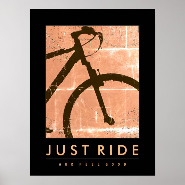 Poster Vélo Juste Ride and Fee Good (Devant)