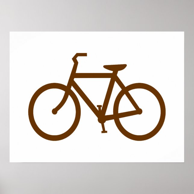 Poster Vélo marron (Devant)