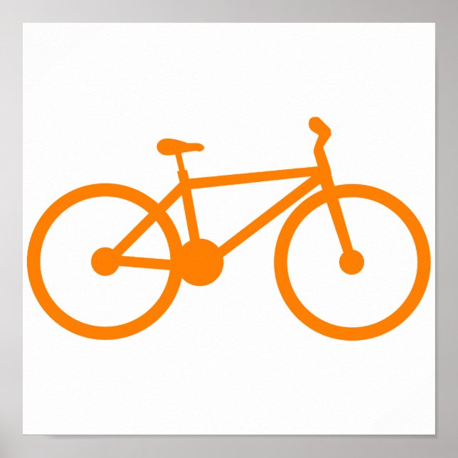 Poster Vélo orange (Devant)