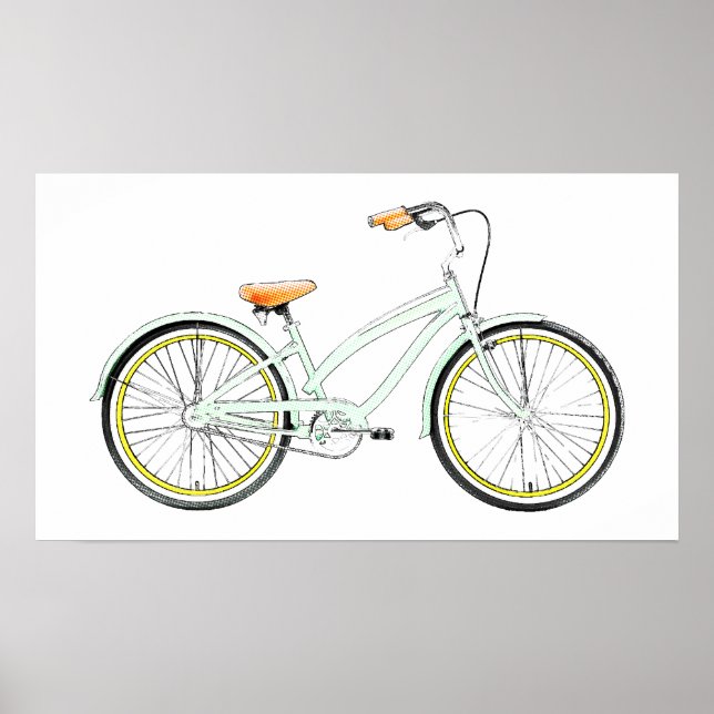 Poster vélo rétro (Devant)