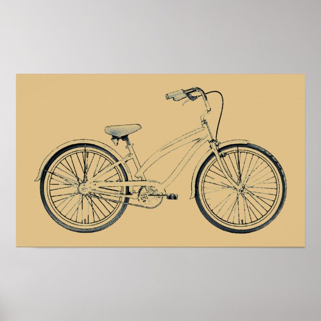 Poster vélo rétro (Devant)