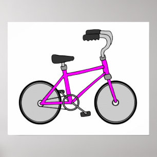 Poster Vélo rose