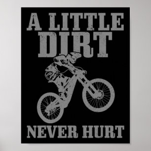 Poster Vélo tout terrain Un peu de terre ne fait jamais d