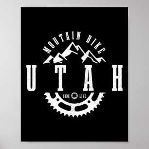 Poster Vélo tout terrain Utah Moab Mtb VTT Descente Cycli
