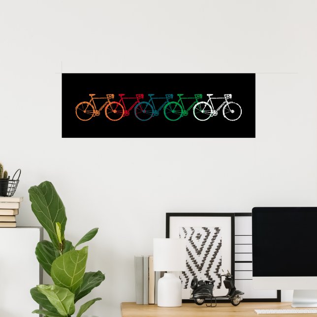 Poster vélo - vélo + vélo (Bureau à domicile)
