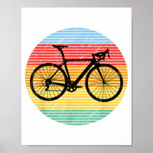 Poster Vélo vintage Racing Funny Road Vélo Racer Cadeau