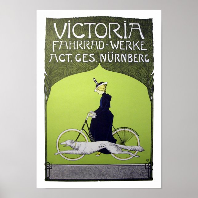 Poster Vélo Vintage Victoria Fahrrad-Werke (Devant)