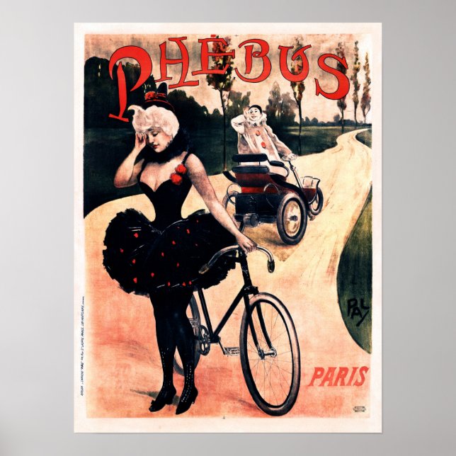 Poster VÉLOS PHÉBUS France Paris PAL Jean Paleologu (Devant)