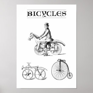 Poster Vélos vintages