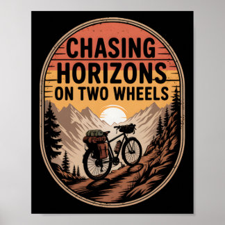 Poster Vélotourisme En Plein Air Vélo Tout Terrain En Cha